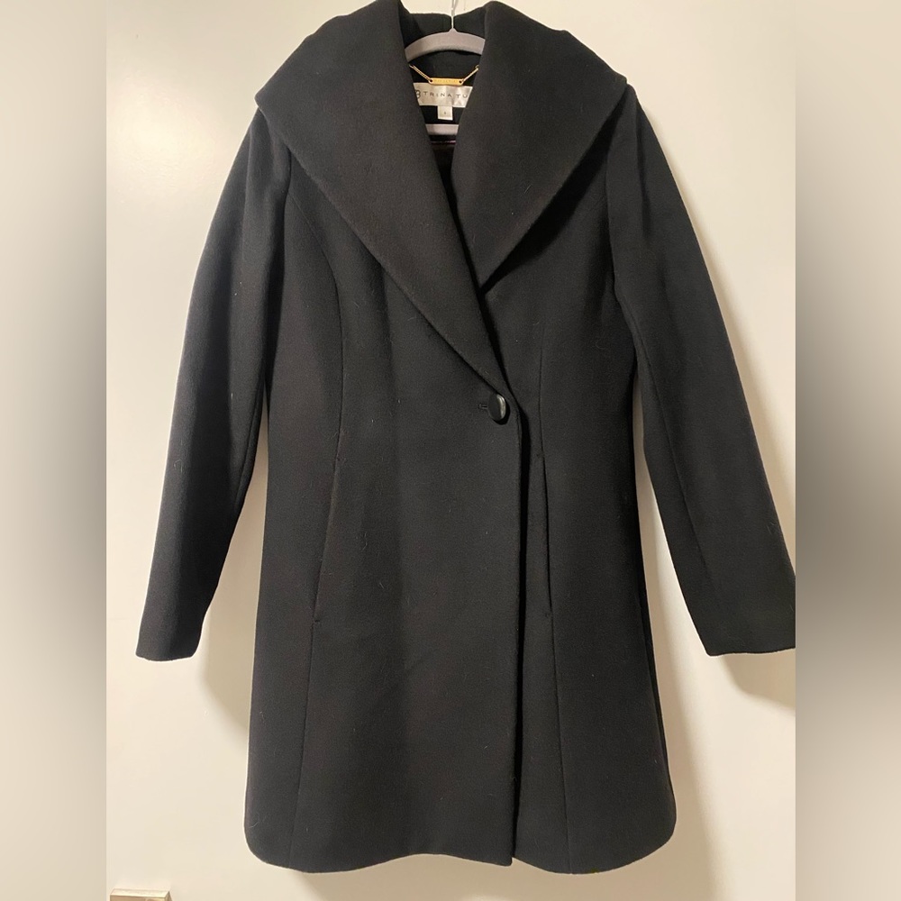 Trina Turk Lambswool black coat